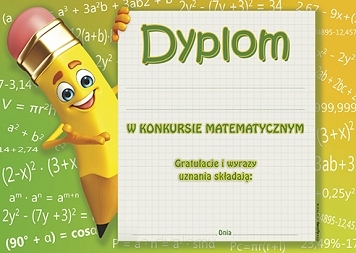 DYPLOM ZA KONKURS MATEMATYCZNY A584