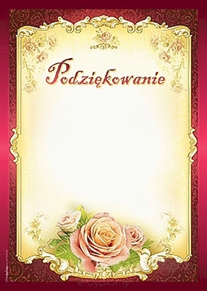DYPLOM PODZIĘKOWANIE A337