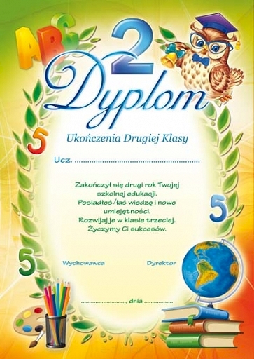 DYPLOM UKOŃCZENIA 2 KLASY SP A428