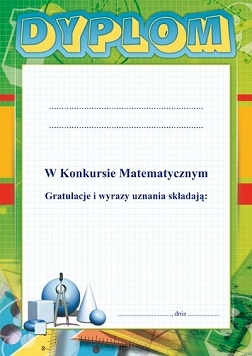 DYPLOM ZA KONKURS MATEMATYCZNY A460