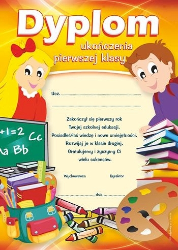 DYPLOM UKOŃCZENIA 1 KLASY SP A523