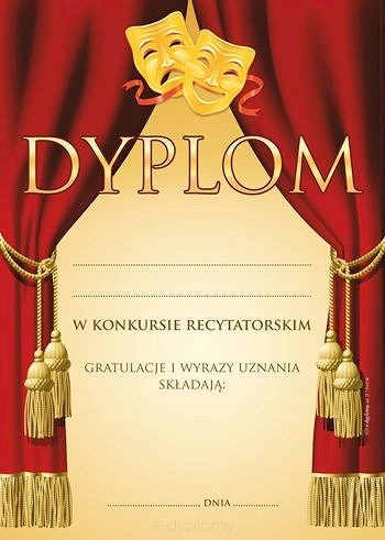 DYPLOM ZA KONKURS RECYTATORSKI A532