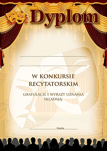 DYPLOM ZA KONKURS RECYTATORSKI A582