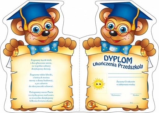DYPLOM UKOŃCZENIA PRZEDSZKOLA P09