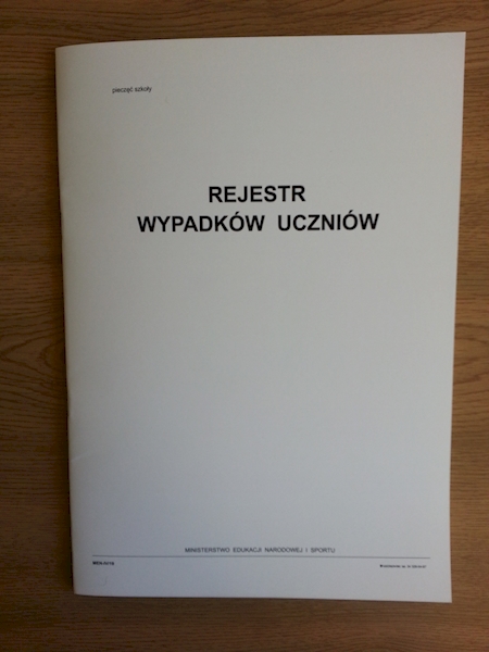 REJESTR WYPADKÓW IV/19