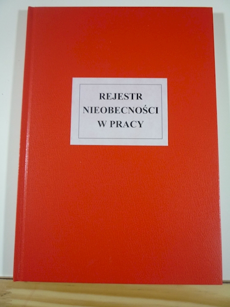 REJESTR NIEOBECNOŚCI W PRACY