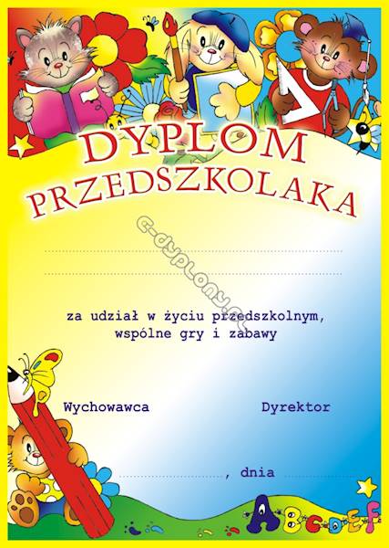 DYPLOM PRZEDSZKOLAKA A194d