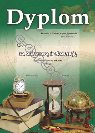 DYPLOM ZA WZOROWĄ FREKWENCJĘ A790