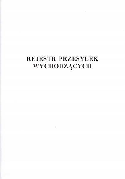 REJESTR PRZESYŁEK WYCHODZĄCYCH