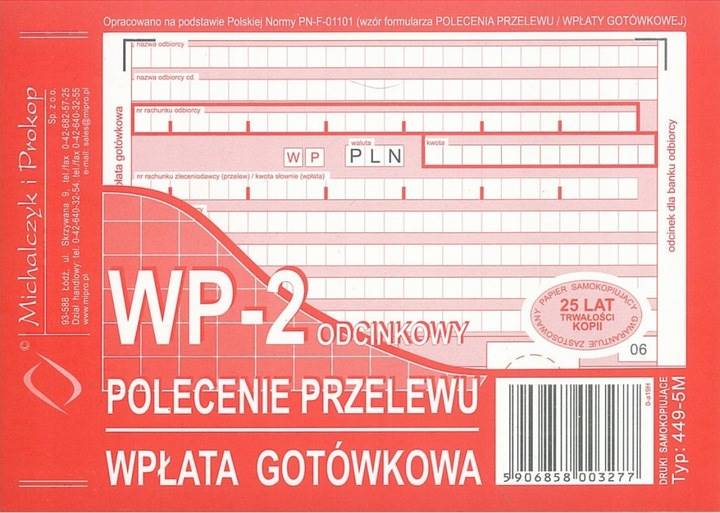 POLECENIE PRZELEWU WP-2