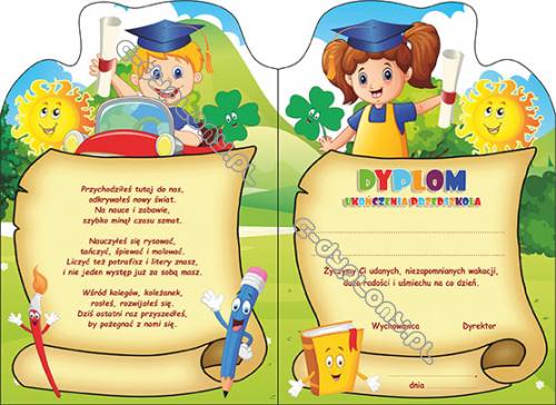 DYPLOM UKOŃCZENIA PRZEDSZKOLA P39