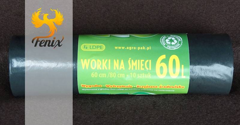 Worki na odpadki LDPE 60x80 a10