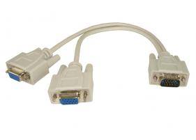 PC: ROZGAŁĘŹNIK VGA 1 input/2 output NA KABLU