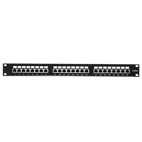 PATCH PANEL 24-portowy RJ-45 kat. 6
