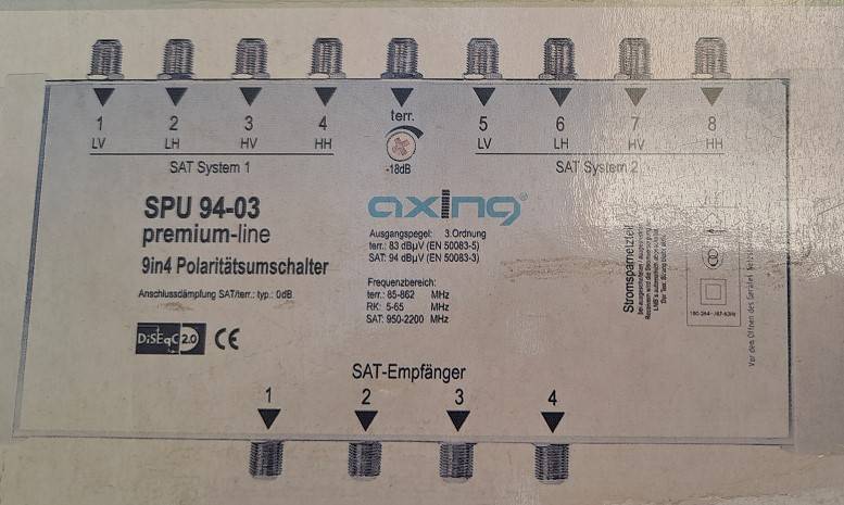 MIESZACZ 9 x 4 RTV-SAT SPU 94-03 AXING