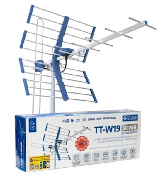 ANTENA DVB-T2 TT-W19 SILVER COMBO TELMOR