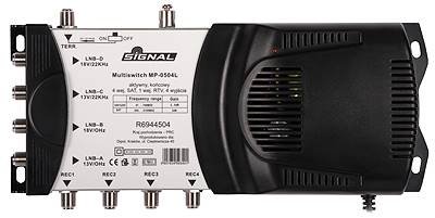 MULTISWITCH 5x4 MP-0504L Signal z aktywną naziemną