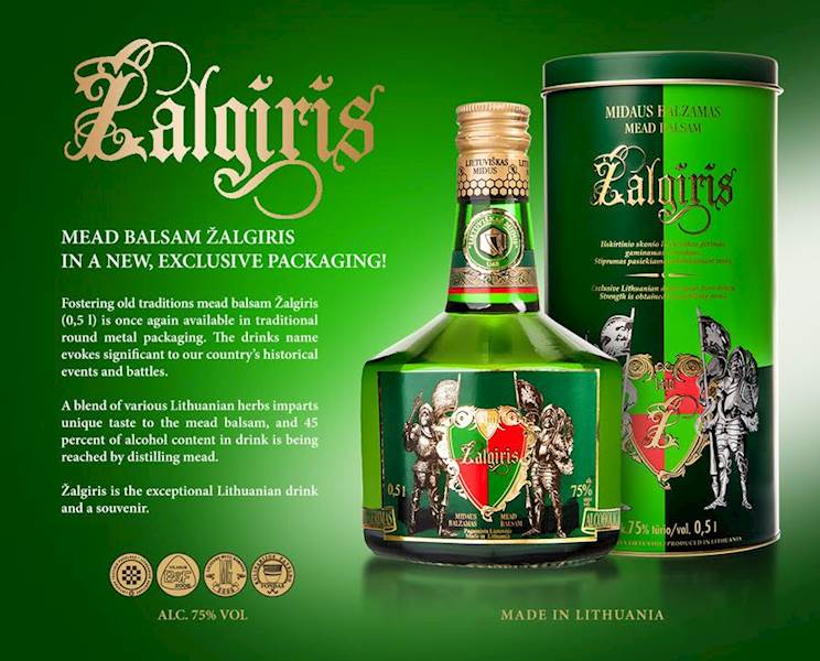 ŻALGIRIS  mead balsam 0,5  75%