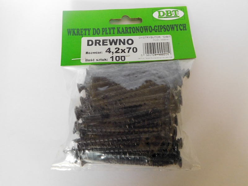 WKR.PŁ.GIPS.4.2X70 DREWNO 100szt