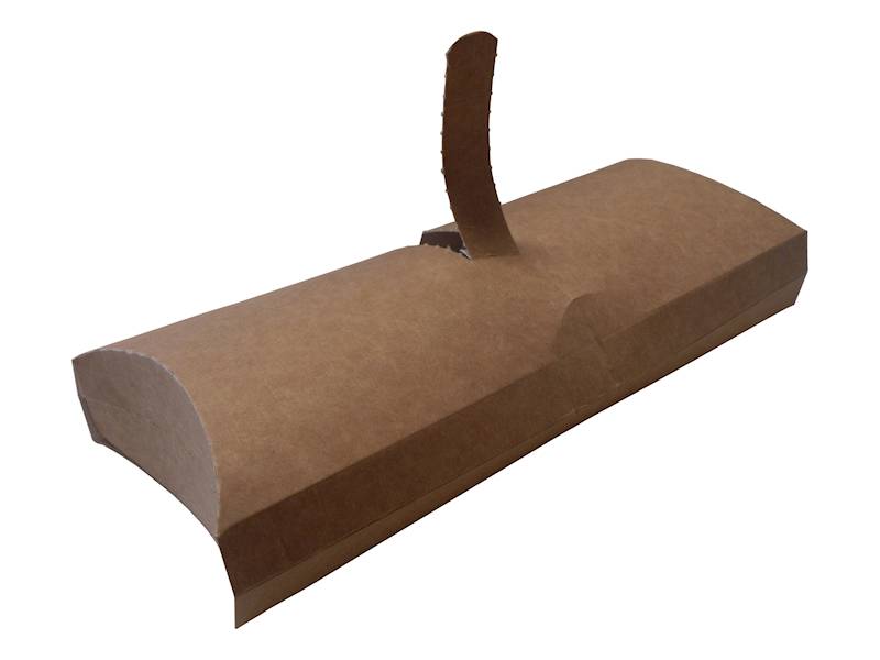 Pudełko wrap/tortilla brąz-biała 80x32x200mm a`100