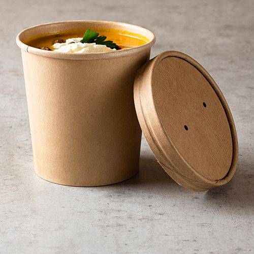 Kubki na zupę z papieru 940 ml, Kraft a`25  