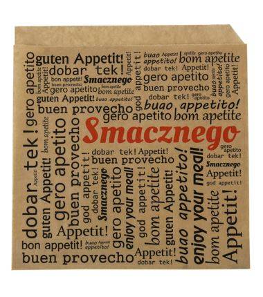 Torebka Hamburger duży 175 x 170 a`200 Smacznego