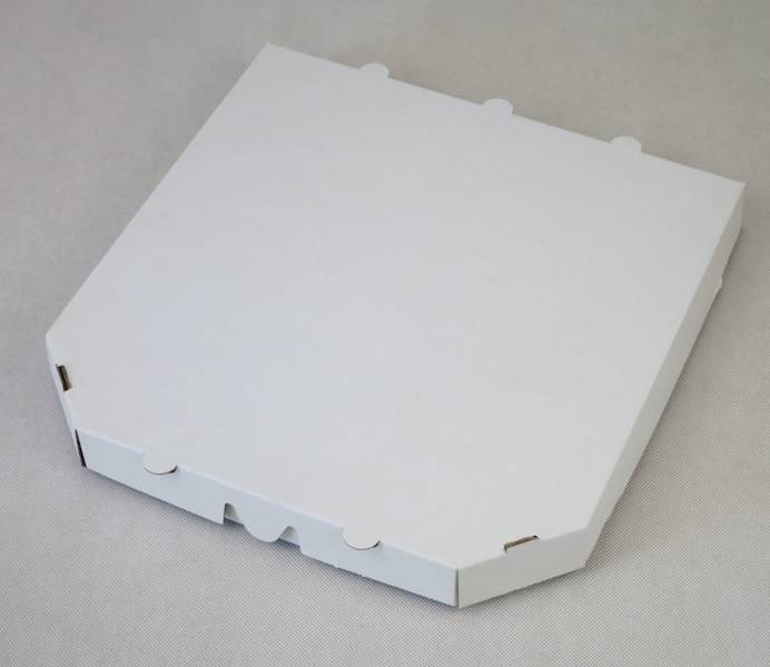 Pudełka  białe rogi ścięte 30 cm/3,5 (cena brutto za 100 sztuk) kartony na pizzę boxy