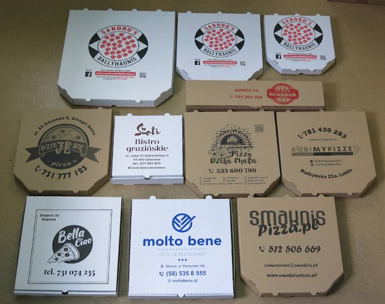 Kartony MEGA białe mocne rogi proste 60 cm/5 (cena brutto za 100 sztuk) pudełka na pizzę boxy