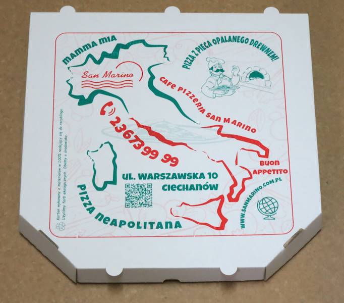 Kartony  białe mocne rogi ścięte 42 cm/4,5 (cena brutto za 100 sztuk) pudełka na pizzę boxy duże