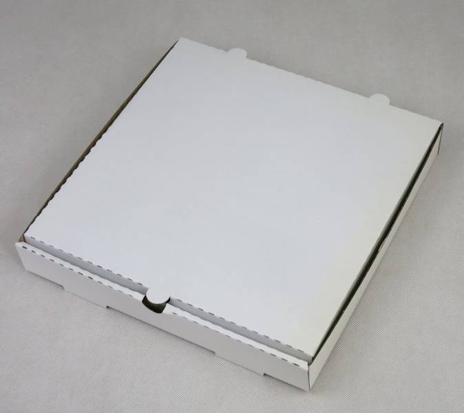Kartony białe proste 28 cm/4 (cena brutto za 100 sztuk) pudełka na pizzę boxy