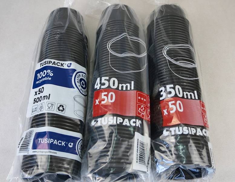 Pojemniki do zgrzewu (cena brutto za 1000 sztuk) ANIS PP 350ml czarny pod zgrzew