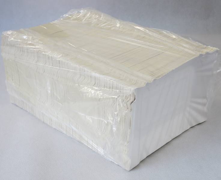 Tacki jednorazowe tekturowe (cena brutto za 500 sztuk) powlekane białe 14cm x 20 cm
