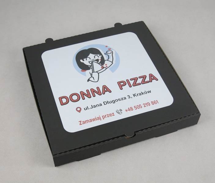 Czarne kartony na pizzę 32 cm