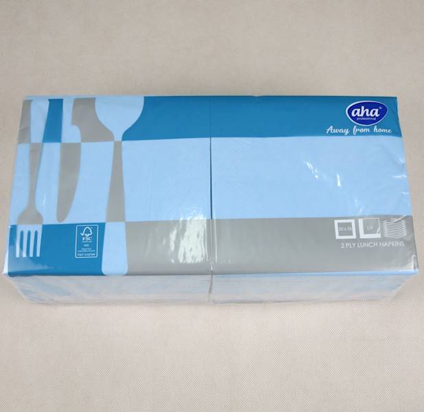 Serwetki jednorazowe gastronomiczne (cena za 250 sztuk) niebieskie 33x33 cm 2-warstwowe