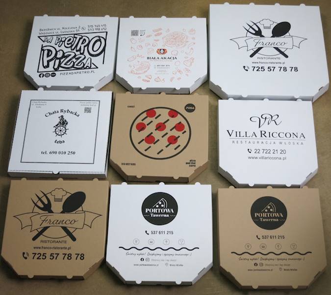 Kartony MEGA białe mocne rogi proste 60 cm/5 (cena brutto za 100 sztuk) pudełka na pizzę boxy