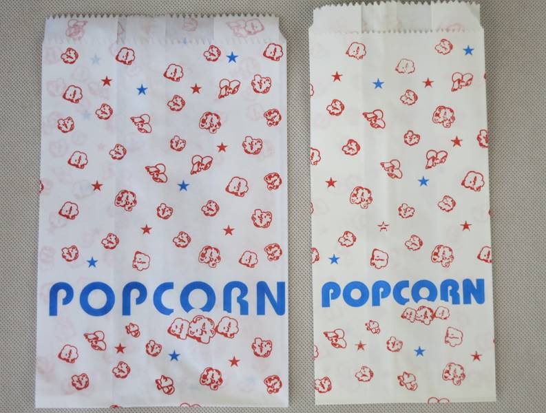 Torebki na popcorn małe prostokątne (cena brutto za 200 sztuk) PC-M opakowania z nadrukiem