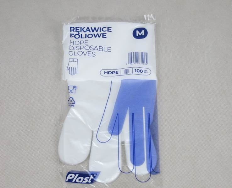 Rękawiczki jednorazowe foliowe (100)