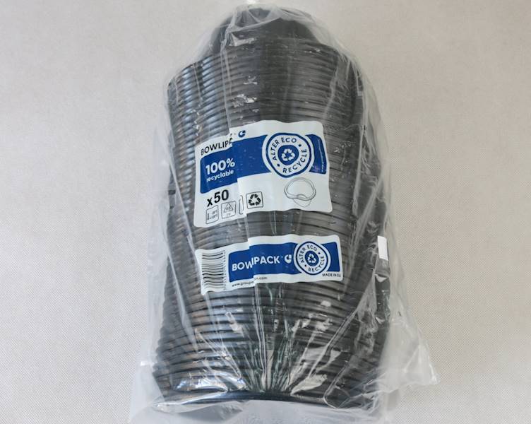Flaczaka pojemnik do zrzewu na zupę 450 ml (cena brutto za 1000 sztuk) pod zgrzew czarny