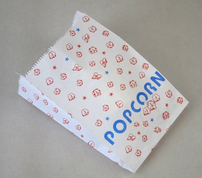 Torebki na popcorn duże prostokątne (cena brutto za 200 sztuk) PC-D opakowania z nadrukiem