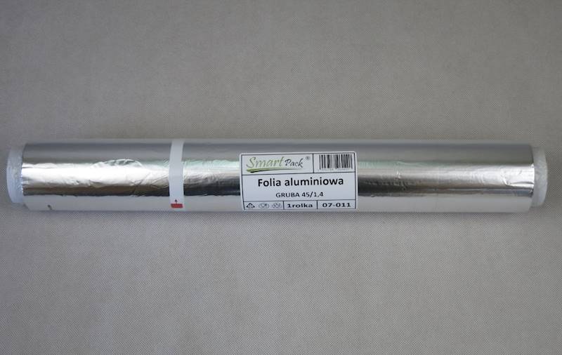 Folia alumiowa gruba szeroka 45 cm (cena brutto za 1 sztukę) na rolce
