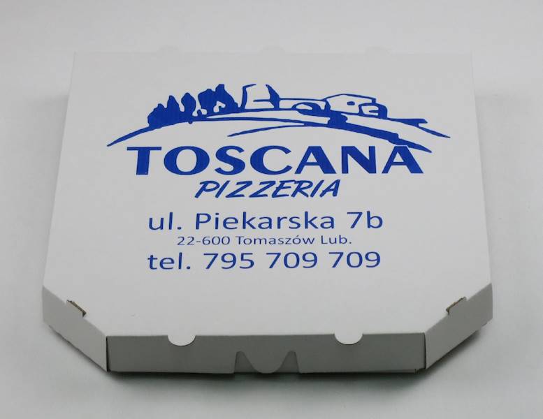 Kartony białe rogi ścięte 42 cm/4,5 (cena brutto za 100 sztuk) pudełka na pizzę boxy