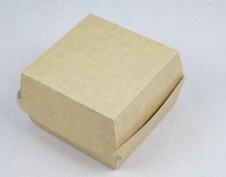 Pudełka na burgery (cena brutto za 1000 sztuk) brązowe duże 10,5x11,5x8 kraft boxy