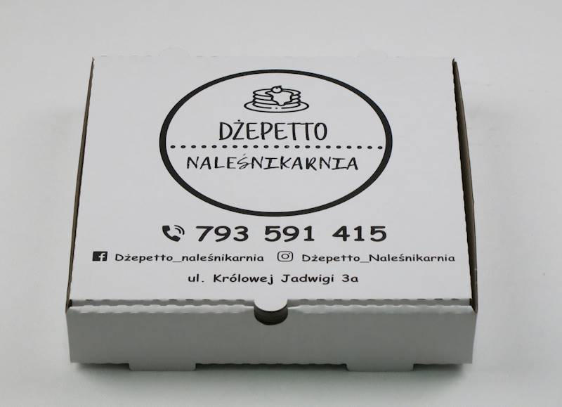 Pudełka białe proste 22 cm/4  EBP (cena brutto za 100 sztuk) kartony na pizzę boxy