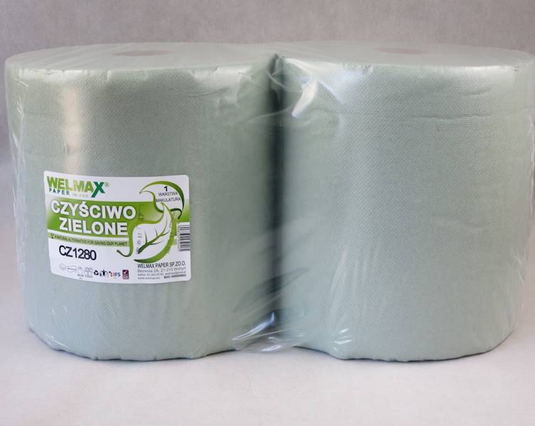 Czyściwo celulozowe zielone 1-warstwowe (cena brutto za 2 sztuki) MAXI