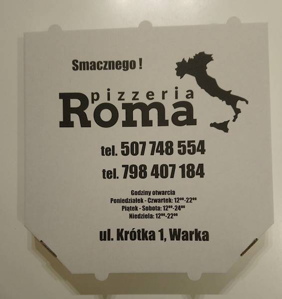 Kartony  mocne białe rogi ścięte 45cm/5 (cena brutto za 100 sztuk) boxy na pizzę pudełka