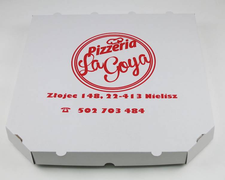 Kartony białe rogi ścięte 42 cm/4,5 (cena brutto za 100 sztuk) pudełka na pizzę boxy