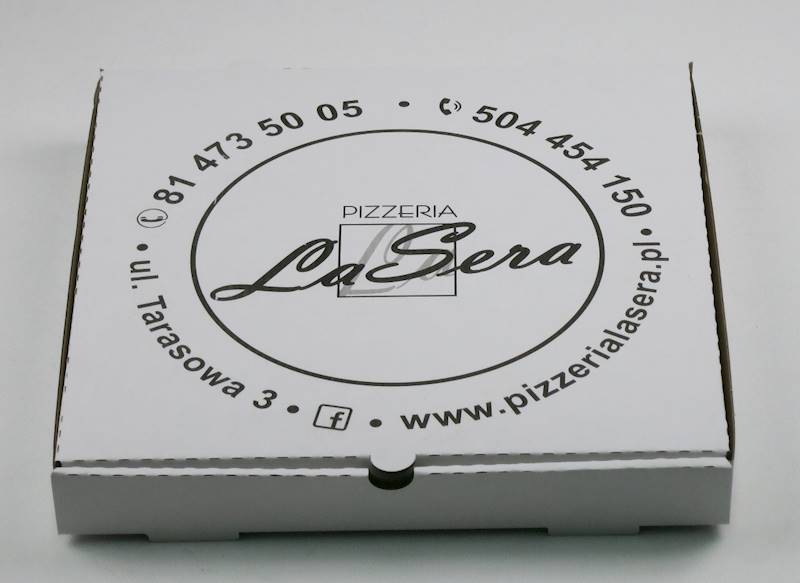Pudełka białe proste 26 cm/4 EBP (cena brutto za 100 sztuk) kartony na pizzę boxy
