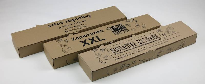 Kartony (cena brutto za 1000 sztuk) solidne szare mocne do zapiekanki 50x11x5