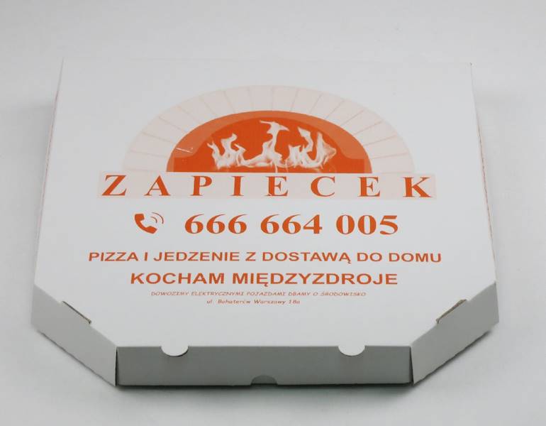 Kartony  białe rogi ścięte 26 cm/3,5 (cena brutto za 100 sztuk) pudełka na pizzę boxy