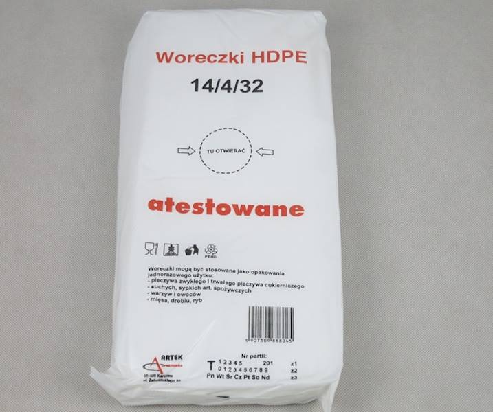 Woreczki jednorazowe HDPE 14/4/32